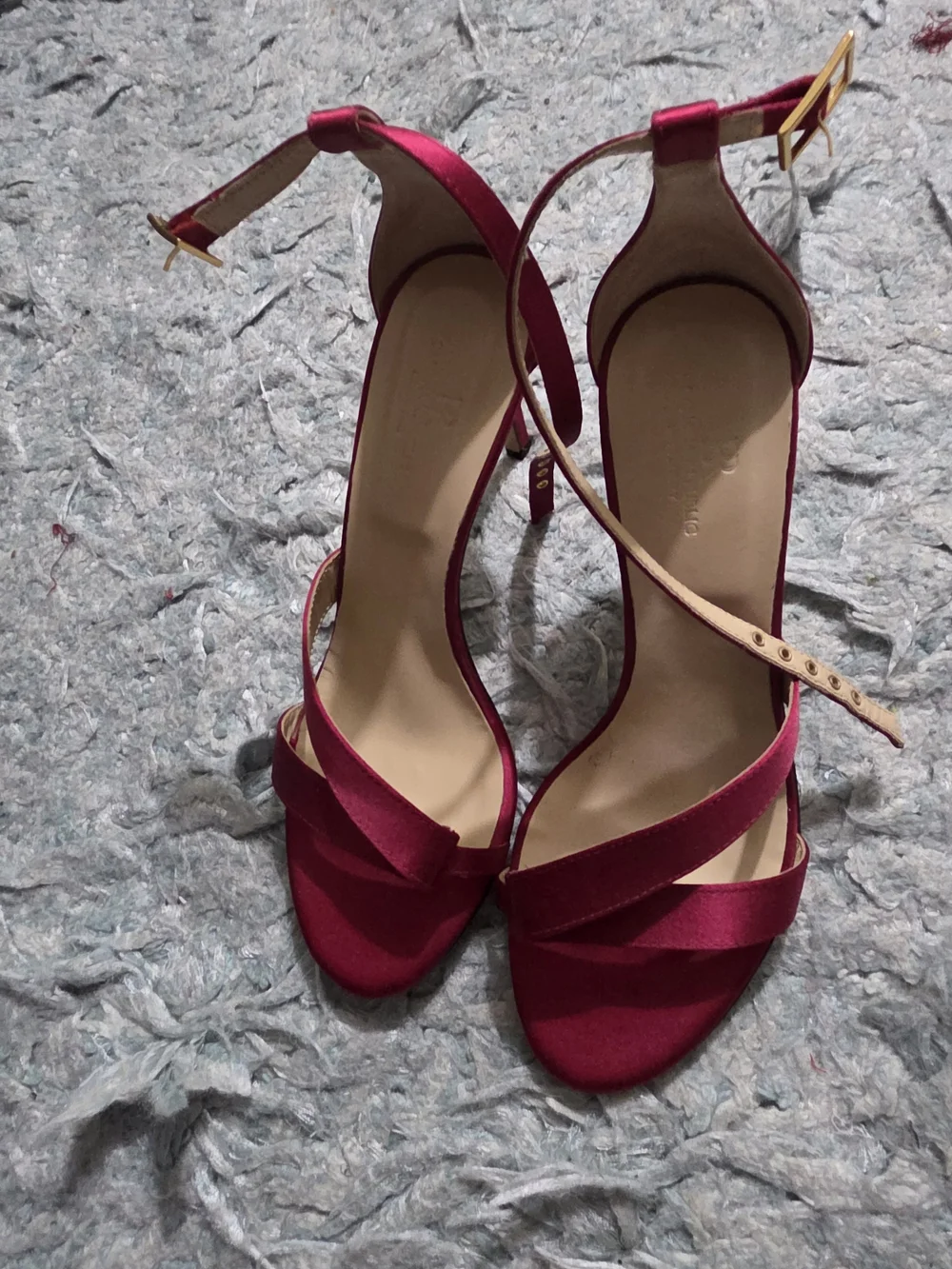 Banana Republic Fuchsia Satin Strappy Stiletto Heels
